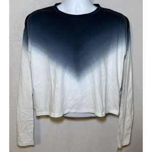 Ariat Women's Howdy Ombre Long Sleeve Top Relaxed Fit‎ Sz Large Cropped